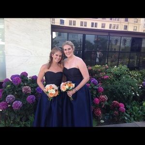 Black and navy formal dress